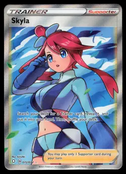 Skyla (Full Art) 072/072 Shining Fates Ultra Rare Pokemon Card - Image 1