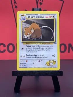Lt. Surge's Raticate 53/132 Gym Challenge Regular 1999 WOTC Pokemon TCG VLP - Image 2
