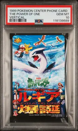 1999 POKEMON CENTER PHONE CARD VERT THE POWER OF ONE PSA 10 - Image 1
