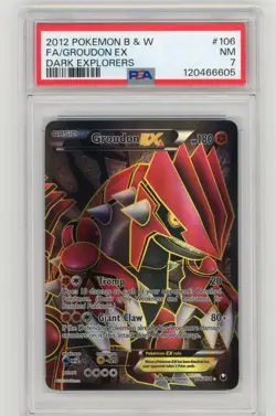 PSA 7 POKEMON GROUDEN 106/108 DARK EXPLORERS EX HOLO CARD - Image 1