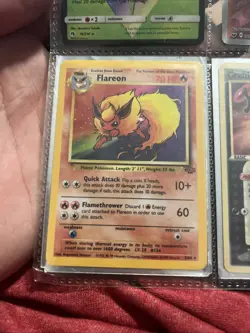 Pokemon TCG Flareon Jungle Holo Rare Card 3/64 Moderately Played - Image 1