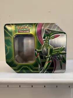 Poke’mon Green Empty Trading Card Game Tin - Image 1