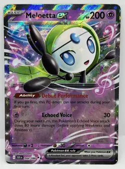 Meloetta ex - Pokemon TCG Black Bolt Holo Double Rare Pokemon Card 044/086 - Image 1