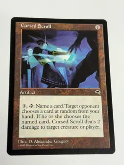 Cursed Scroll Tempest MTG Magic NM Near Mint Artifact Regular Rare (1) - Image 1