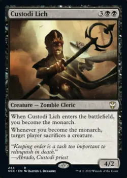 MTG Custodi Lich [Streets of New Capenna Commander] Near Mint - Image 1
