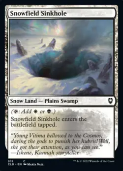 MTG Snowfield Sinkhole [Commander Legends: Battle for Baldur's Gate] Near Mint - Image 1