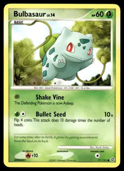 2007 Pokemon Diamond & Pearl - Secret Wonders Bulbasaur #77 Light Play - Image 1