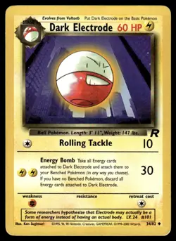 2000 Pokemon Classic - Team Rocket Dark Electrode #34 Light Play - Image 1