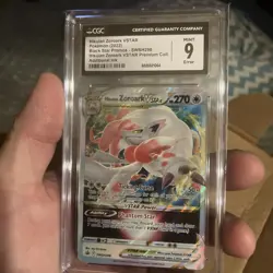 Pokemon Hisuian Zoroark SWSH298 Black Star Promo CGC 9 Additional Ink ERROR RARE - Image 1