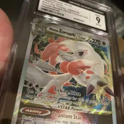 Pokemon Hisuian Zoroark SWSH298 Black Star Promo CGC 9 Additional Ink ERROR RARE - Image 2