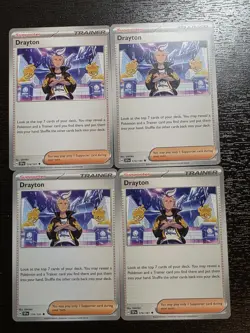 4x DRAYTON 174/191 Surging Sparks - Pokemon TCG Playset x4 #174 SSP - Image 1