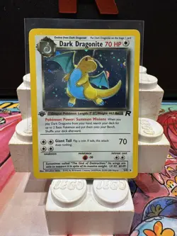 Pokemon TCG Team Rocket Set Dark Dragonite 5/82 Rare Holo 1st Edition LP - Image 2