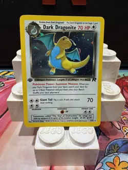 Pokemon TCG Team Rocket Set Dark Dragonite 5/82 Rare Holo 1st Edition LP - Image 3