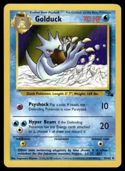 1999 Pokemon Classic - Fossil Golduck #35 Light Play - Image 1