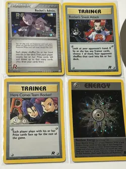 Pokemon TCG Lot Of 4 Holographic Team Rocket Cards - Image 1