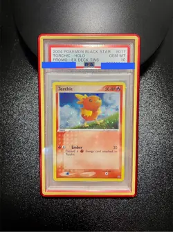 Pop 2 PSA 10 2004 Pokemon Black Star Torchic-Holo Promo-Ex Deck Tins - Image 1