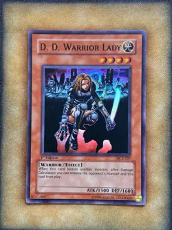 Yugioh D.D. Warrior Lady DCR-027 Super Rare 1st Ed MP - Image 1