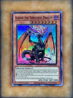 Yugioh Albion the Shrouded Dragon DAMA-EN008 Super Rare 1st Ed NM - Image 1