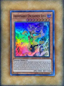 Yugioh Abominable Unchained Soul IGAS-EN019 Super Rare NM - Image 1