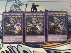 Yugioh Azamina Moa Regina x3 Ultra Rare ROTA-EN033 Near Mint - Image 1
