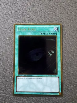 GOLD RARE - Yugioh Dark Hole NKRT-EN024 Limited Edition - Never Played - Image 2