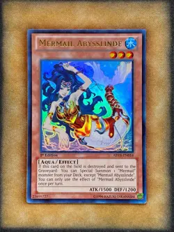 Yugioh Mermail Abysslinde ABYR-EN014 Ultra Rare 1st Ed MP - Image 1