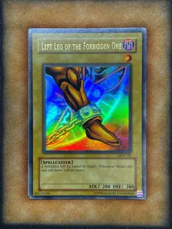 Yugioh Left Leg Of The Forbidden One LOB-121 Ultra Rare Original Print MP - Image 1