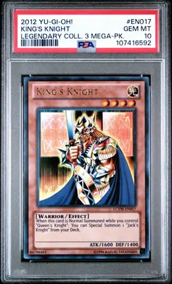2012 Yu-Gi-Oh! Legendary Collection 3 Mega Pack EN 017 King’s Knight PSA 10 - Image 1
