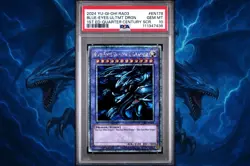 YuGiOh! PSA 10 Blue-Eyes Ultimate Dragon Quarter Century Secret Rare RA03-EN178 - Image 1