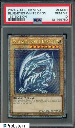 2024 Yu-Gi-Oh! MP24 1st Edition #EN001 Blue-Eyes White Dragon PSA 10 GEM MINT - Image 1