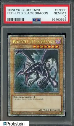 2023 Yu-Gi-Oh! TN23 #EN003 Red-Eyes Black Dragon PSA 10 GEM MINT - Image 1