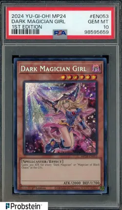 2024 Yu-Gi-Oh! MP24 1st Edition #EN053 Dark Magician Girl PSA 10 GEM MINT - Image 1