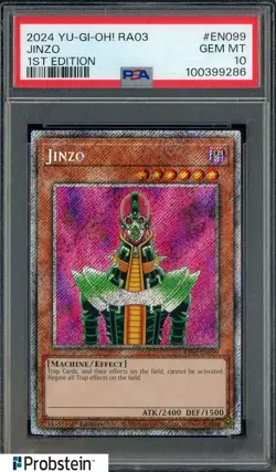 2024 Yu-Gi-Oh! RA03 1st Edition #EN099 Jinzo PSA 10 GEM MINT - Image 1