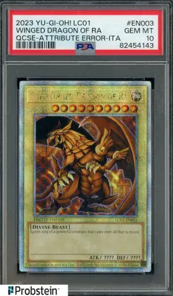 2023 Yu-Gi-Oh! QCSE Attribute Error EN003 Winged Dragon of RA PSA 10 GEM MINT - Image 1