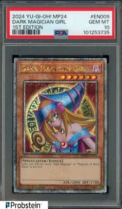 2024 Yu-Gi-Oh! MP24 1st Edition #EN009 Dark Magician Girl PSA 10 GEM MINT - Image 1
