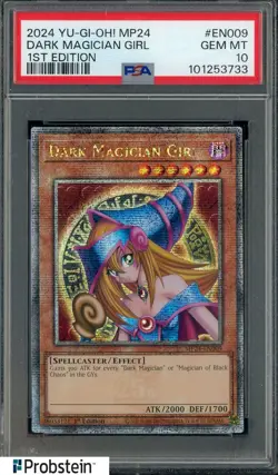 2024 Yu-Gi-Oh! MP24 1st Edition #EN009 Dark Magician Girl PSA 10 GEM MINT - Image 1