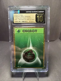 CGC Pristine 10 Grass Energy GRA Classic Collection CLF Japanese Pokemon Card - Image 1