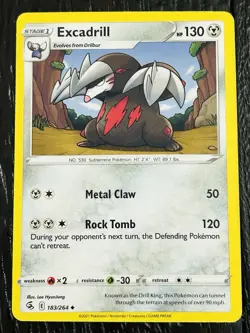 Excadrill 183/264 Uncommon Fusion Strike Pokemon Card Near Mint - Image 1