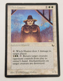 Witch Hunter The Dark PLD White Rare MAGIC THE GATHERING MTG CARD LP-MP - Image 1