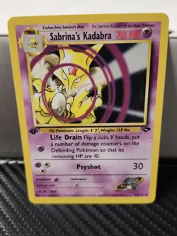 SABRINA’S KADABRA - 1st EDITION Gym Challenge - 58/132 - Pokemon Card - Image 1