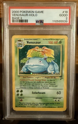 Pokemon Venusaur Base Set 2 018/130 x5 Graded Card Lot PSA 2, 3, & 4 Consecutive - Image 2