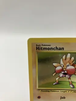 Hitmonchan Holo Base Set Unlimited 7/102 Pokemon Card Rare WOTC MP - Image 2