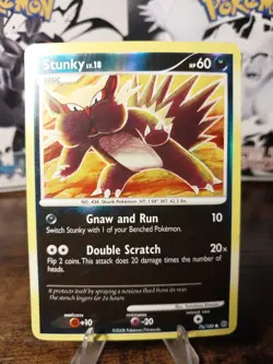 Pokemon - D&P Stormfront - Stunky 76/100 Reverse Holo MP/LP Card - Image 1