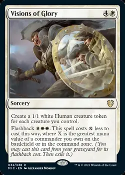 MTG Visions of Glory [Innistrad: Midnight Hunt Commander] Near Mint - Image 1