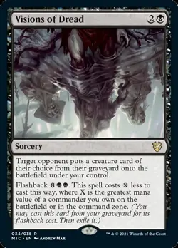MTG Visions of Dread [Innistrad: Midnight Hunt Commander] Near Mint - Image 1