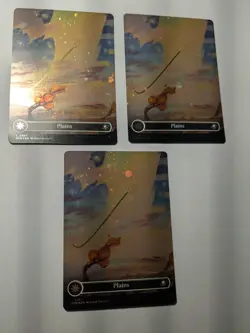 3 x Plains Borderless Galaxy Foil - EOE 367 MTG Lot - Image 1