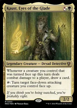 Kaust, Eyes of the Glade FOIL Commander: Murders at Karlov Manor MKC- MTG - NM - Image 1