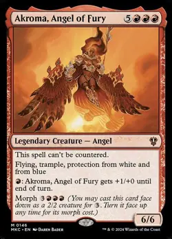 Akroma, Angel of Fury - Commander: Murders at Karlov Manor MKC- MTG - NM - Magic - Image 1