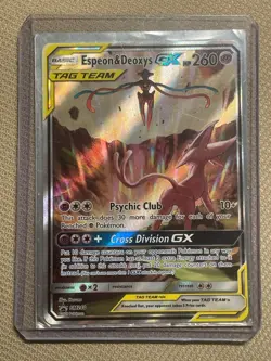 Espeon and Deoxys GX Tag Team SM240 Mint Condition Pokemon card - Image 3