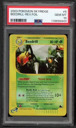 Pokemon Beedrill Skyridge Reverse Holo Rare #5 PSA 10 Gem Mint - Image 1